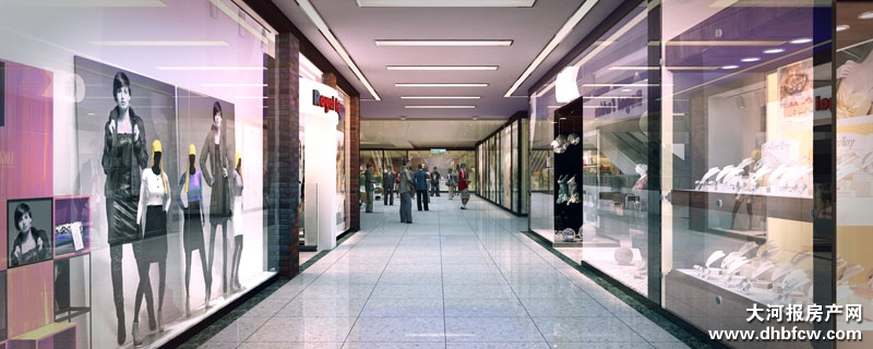 中部大观国际商贸中心 大户展厅走廊效果图