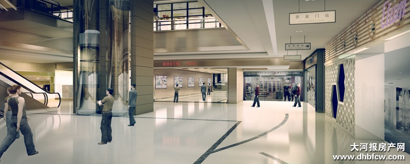 中部大观国际商贸中心 项目负一层直通地铁